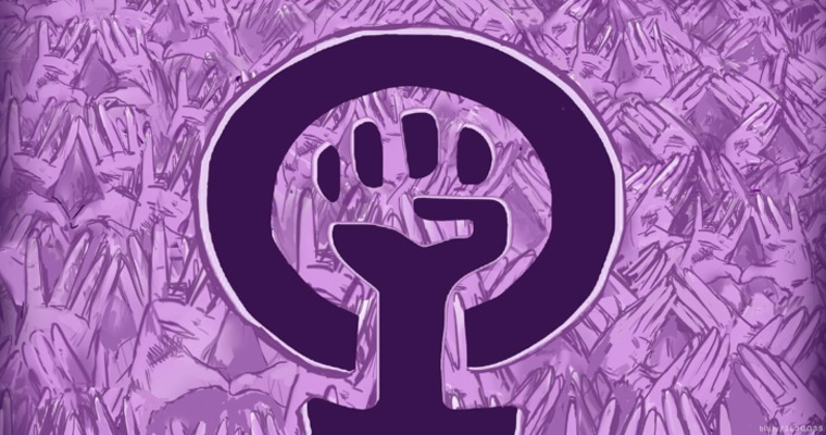 Fotografía del logo feminista